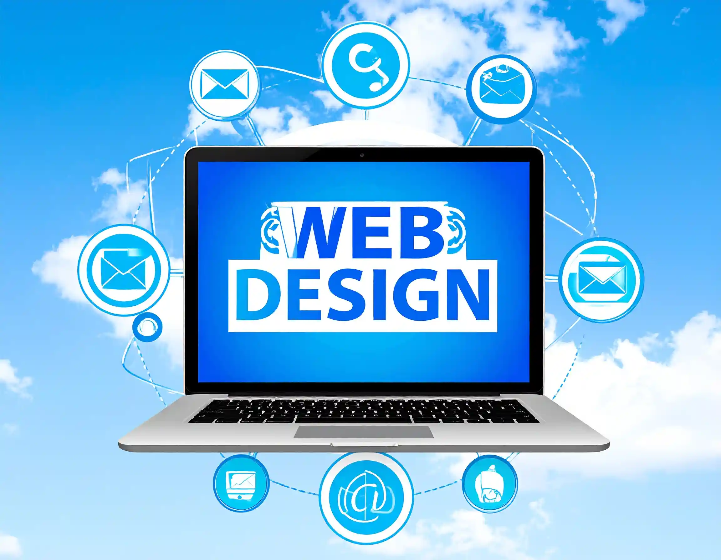 The best freelance digital marketer uses an AI-powered tool to generate a responsive website layout on a laptop.